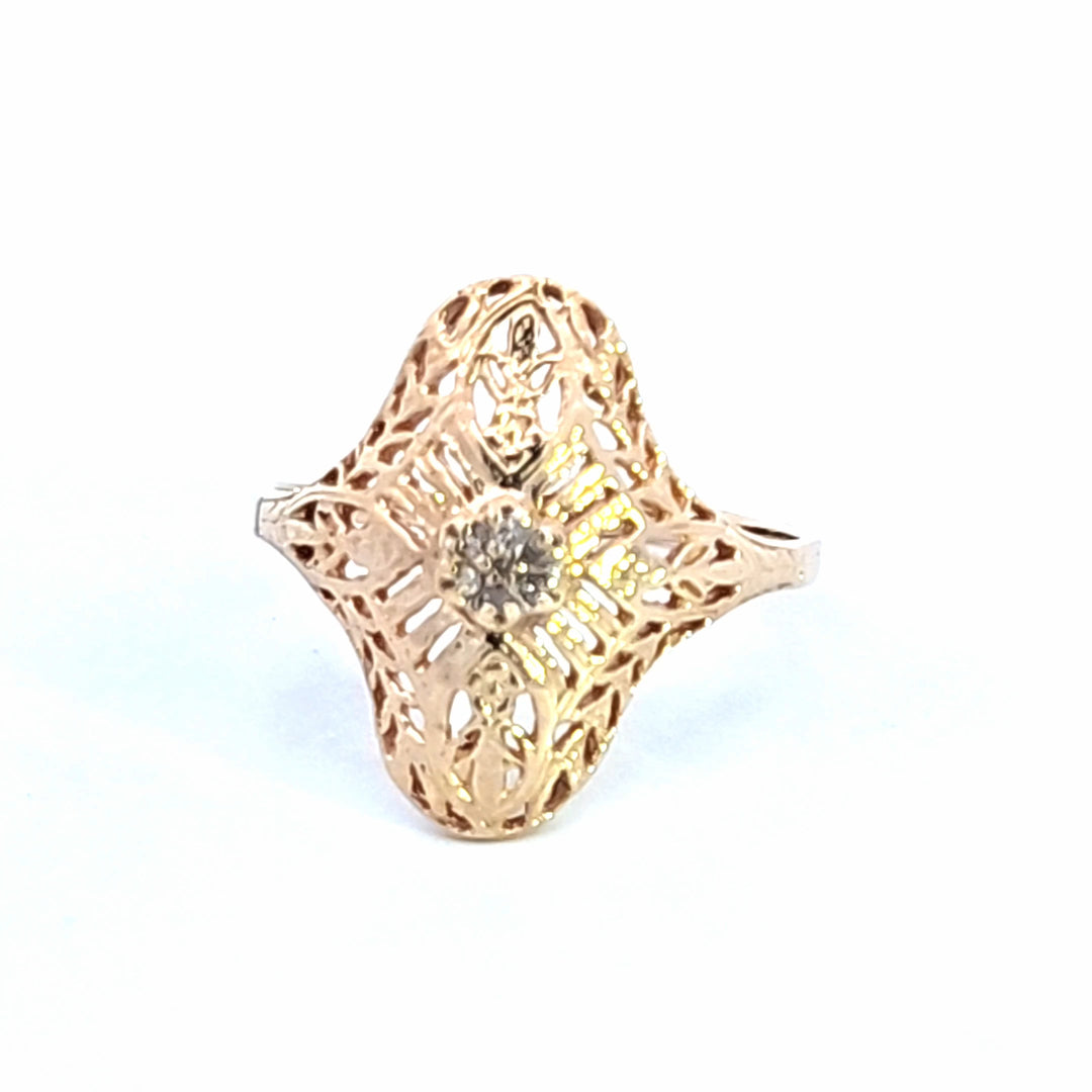 10KY Vintage Diamond Estate Ring