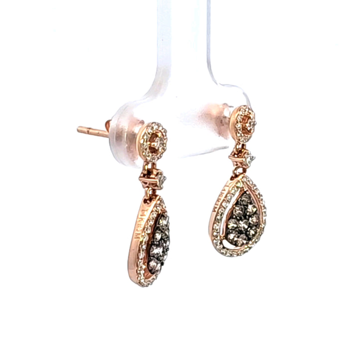 14KR Diamond Dangle Earrings