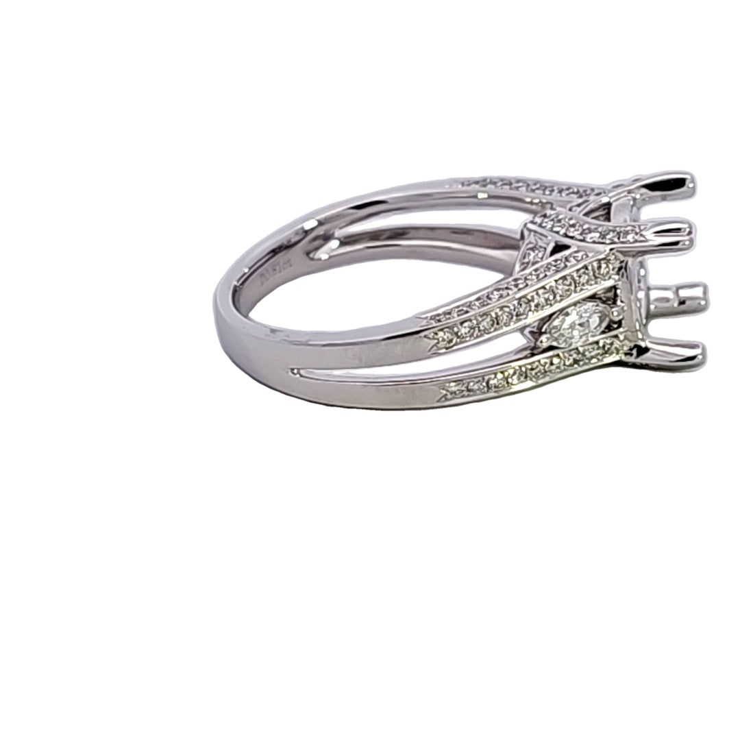 18KW Diamond Semi Mount Engagement Ring