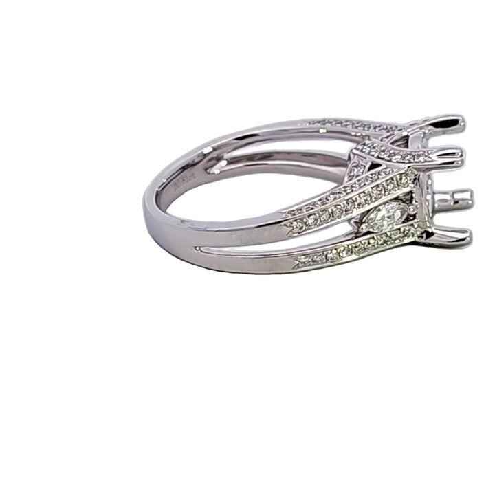 18KW Diamond Semi Mount Engagement Ring