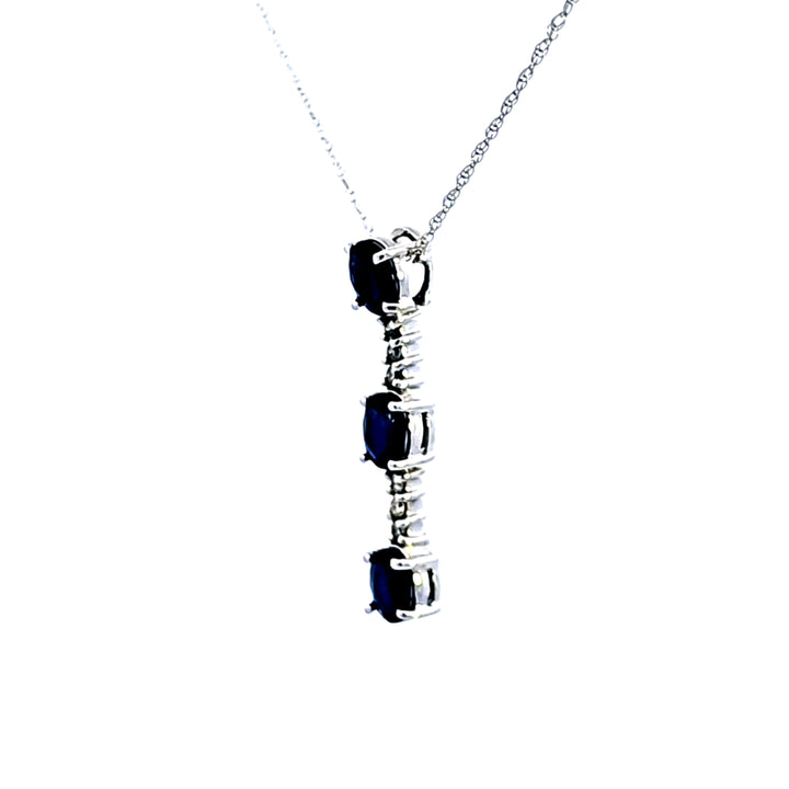 14KW Sapphire and Diamond Pendant