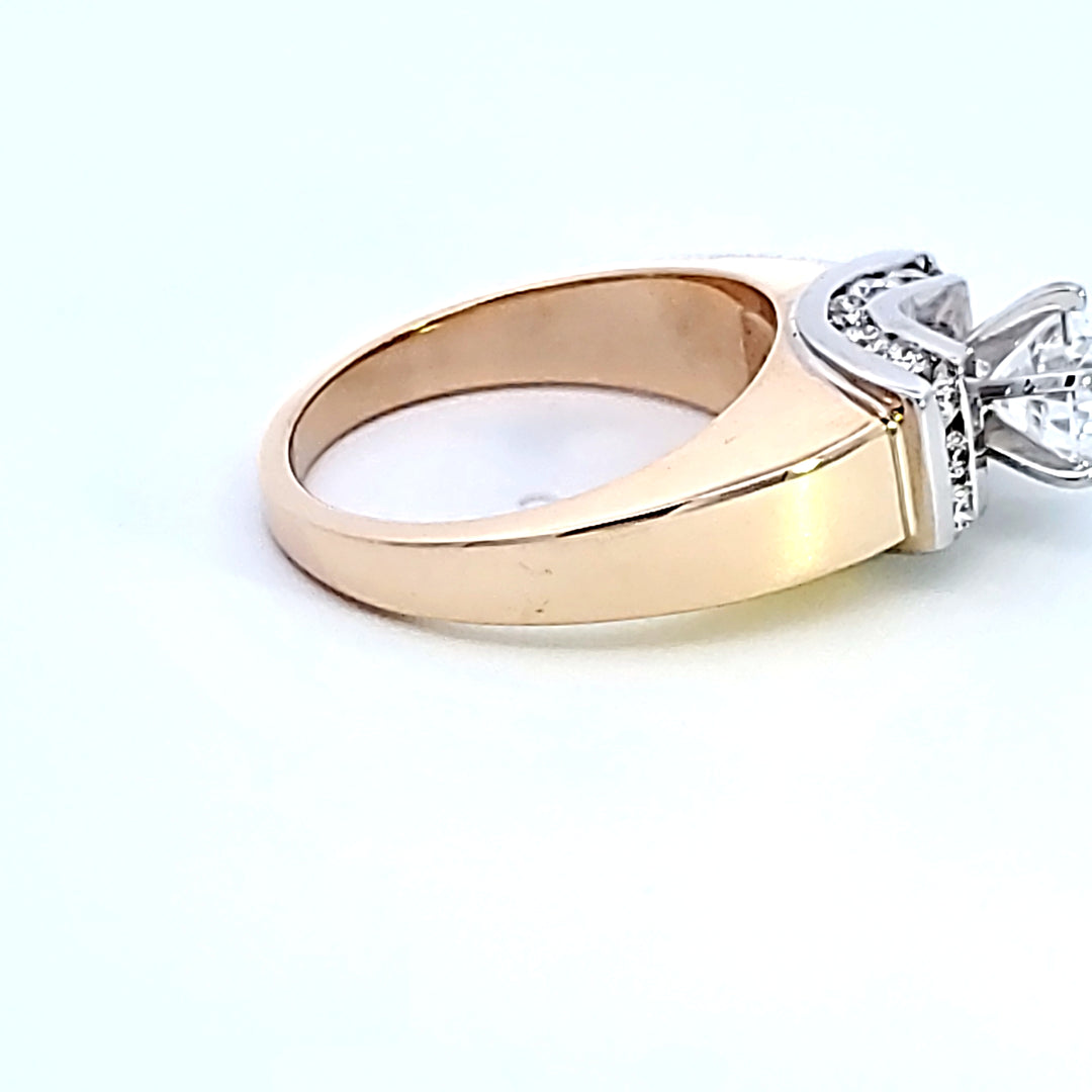 14KTT Diamond Semi Mount Engagement Ring