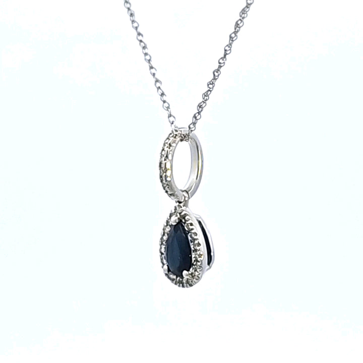 14KW Sapphire and Diamond Pendant