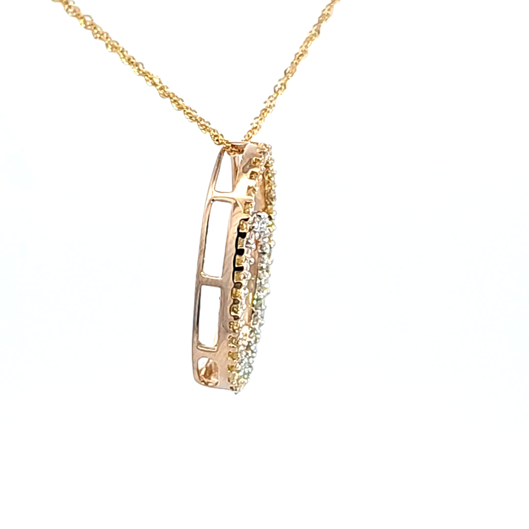 14KTT Diamond Pendant