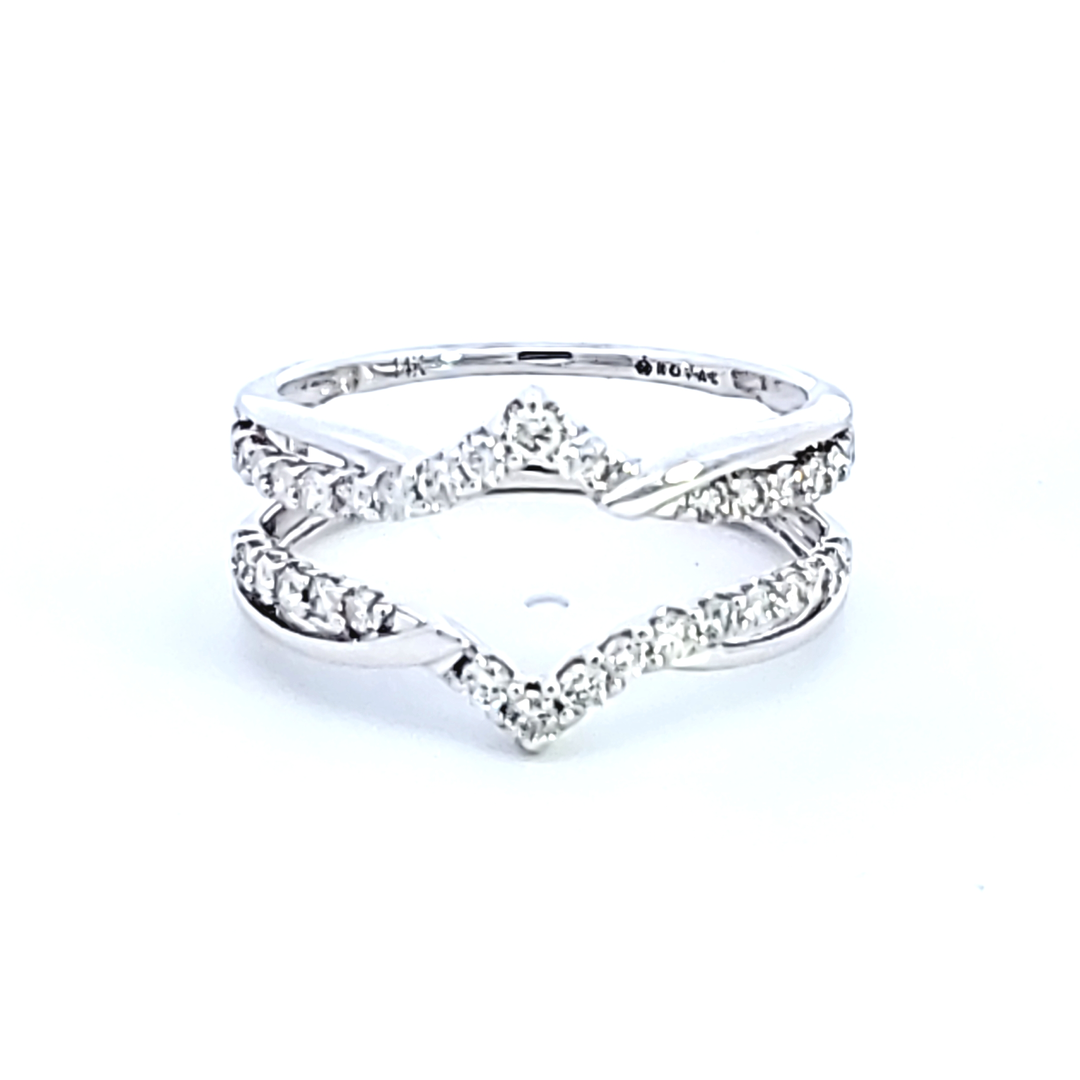 14KW Diamond Insert Wedding Band