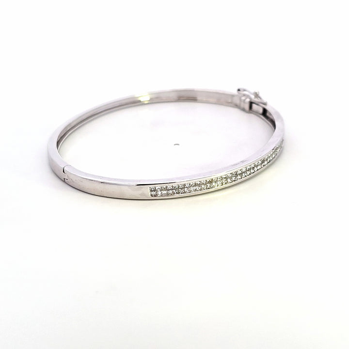 18KW Diamond Estate Bangle Bracelet