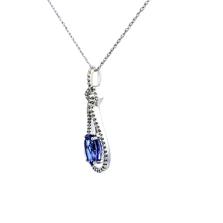 14KW Tanzanite and Diamond Pendant