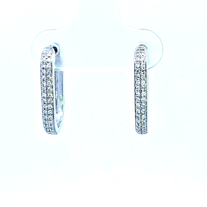 14KW Diamond Hoop Earrings