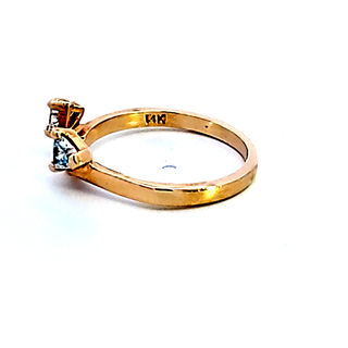14KY Trillion Cut Diamond Wrap Wedding Band