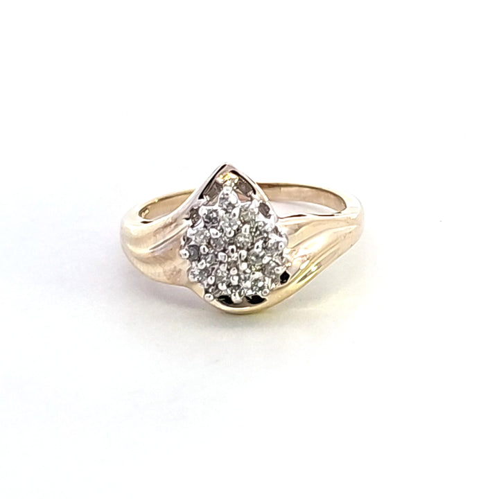 10KY Diamond Cluster Estate Ring