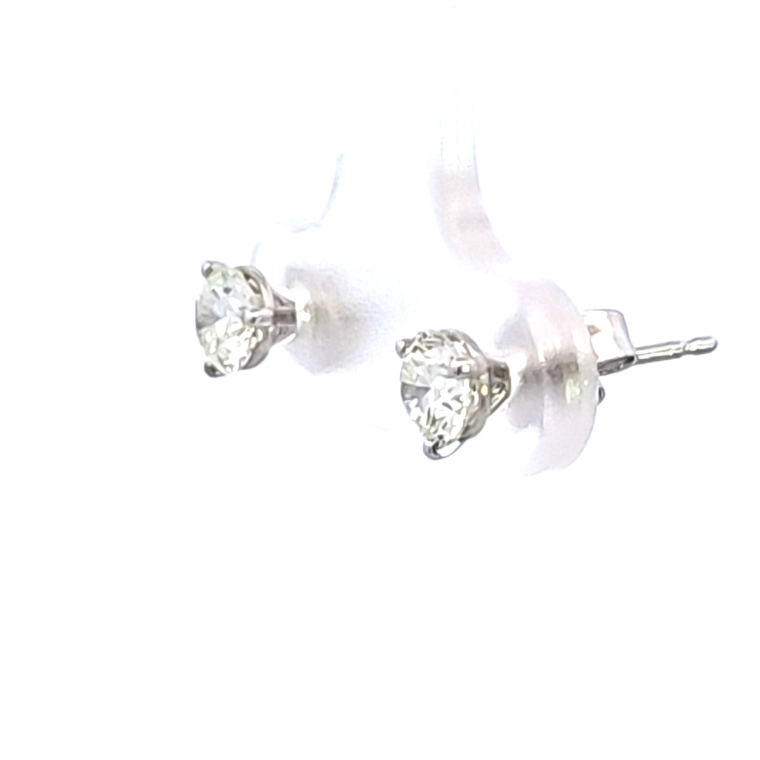 14KW 3/4 ctw Diamond Martini Stud Earrings