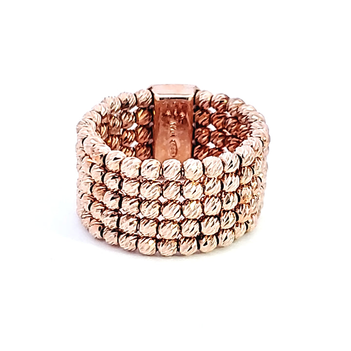 18K Rose Gold Plated Sterling Silver Slash Ring