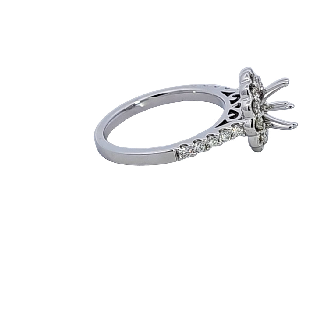 14KW Diamond Semi Mount Engagement Ring
