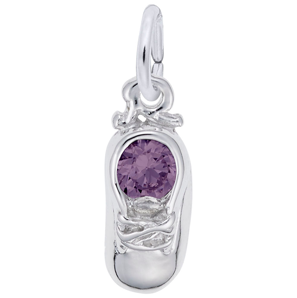 Sterling Silver June Baby Shoe Charm