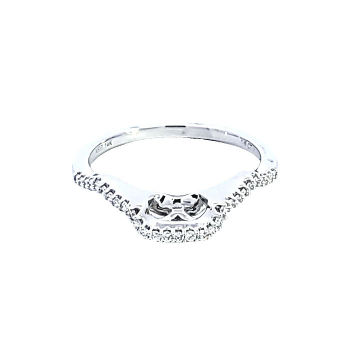 14KW Diamond Contour Wedding Band