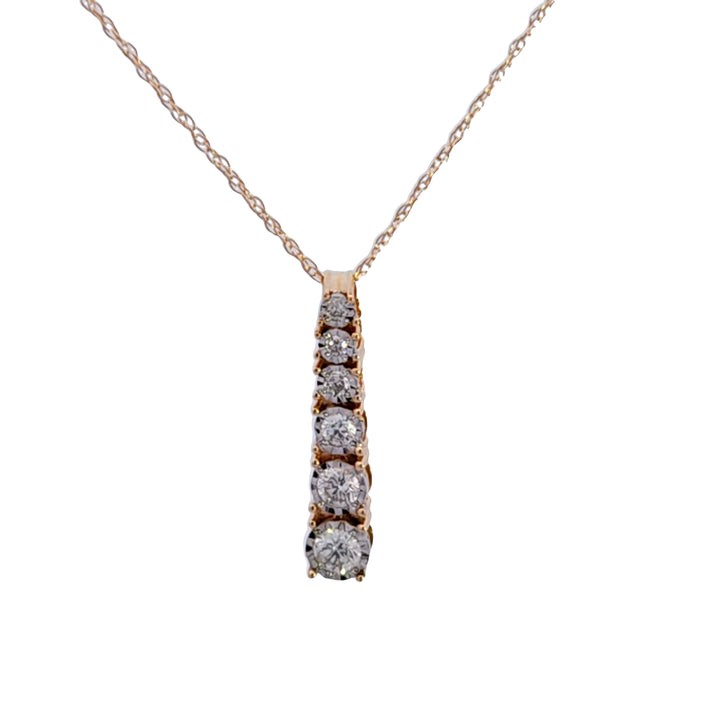 14KY Diamond Bar Pendant