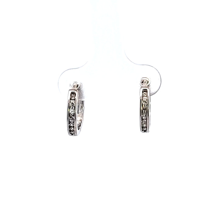 10KW Diamond Hoop Earrings