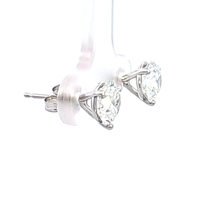 14KW 2.12 ctw Lab Created Diamond Stud Earrings