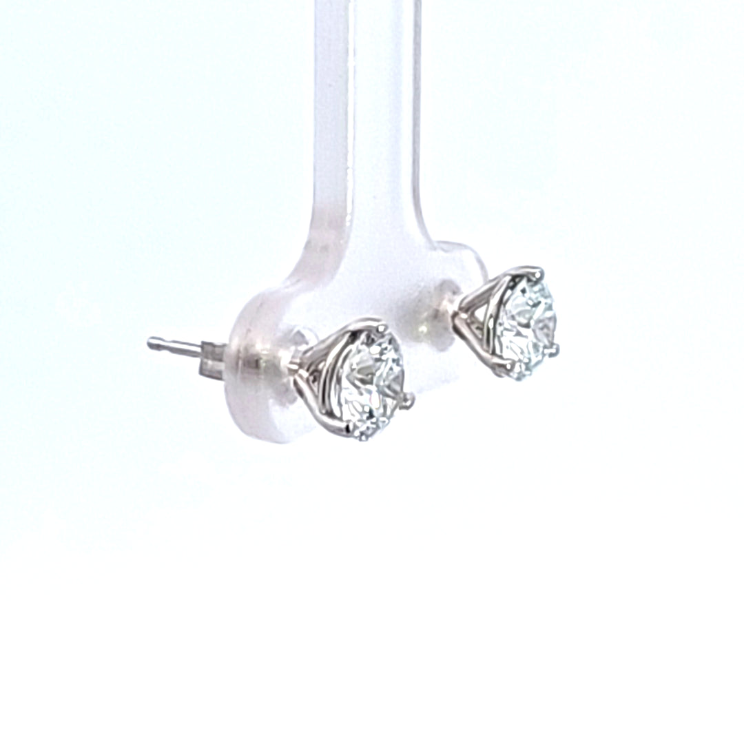 14KW 1.46 ctw Lab Created Diamond Stud Earrings