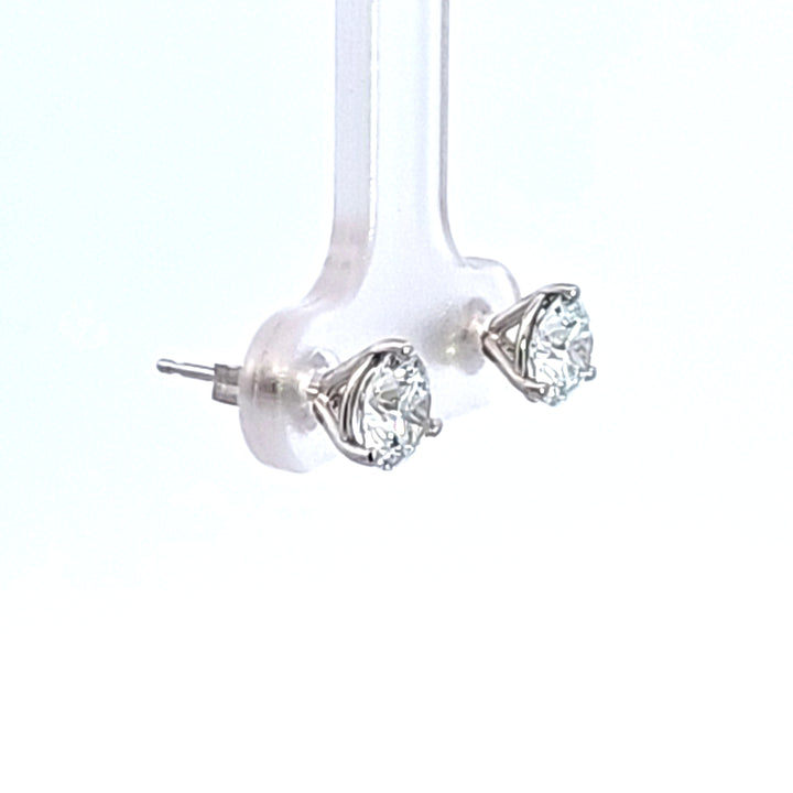 14KW 1.46 ctw Lab Created Diamond Stud Earrings