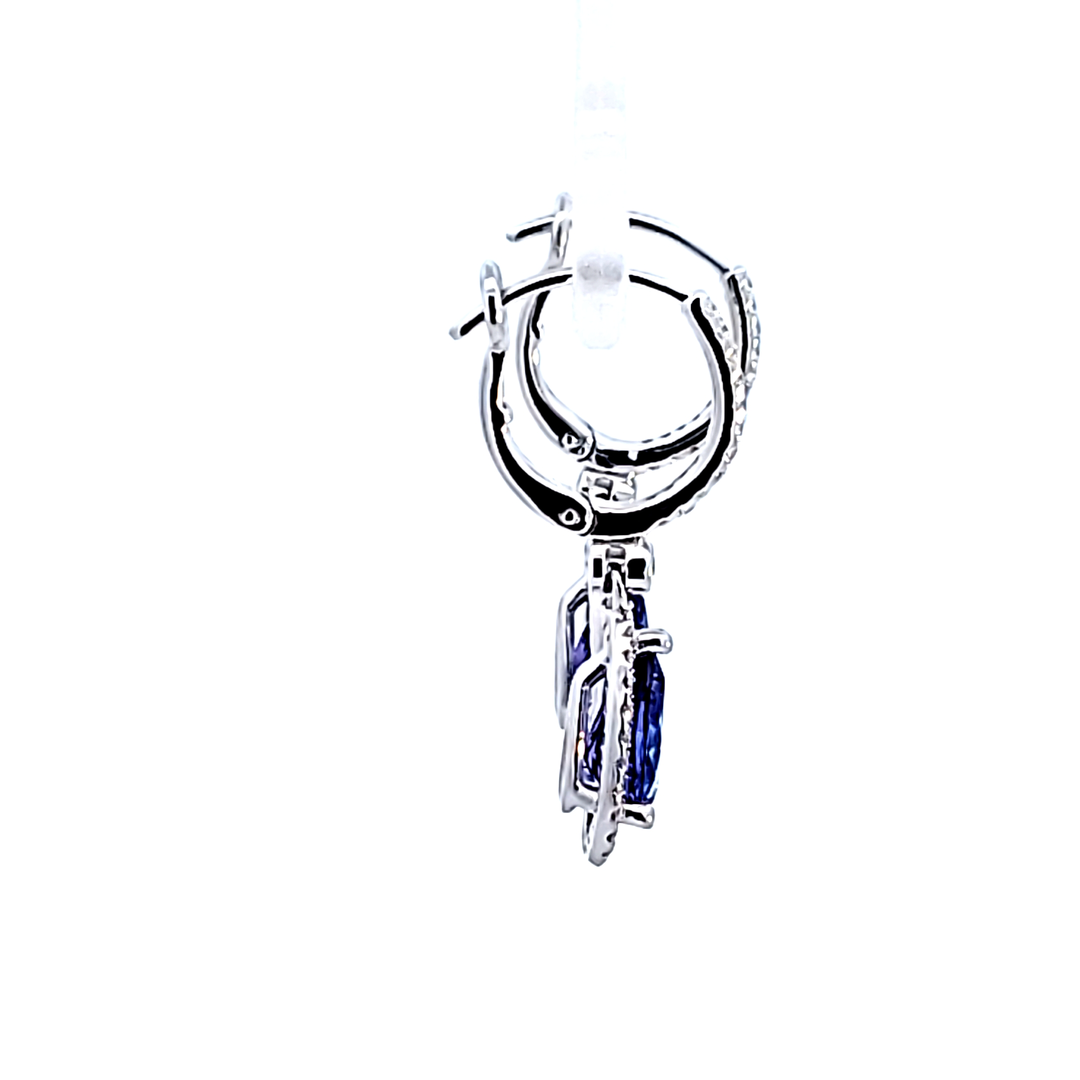 14KW Tanzanite and Diamond Earrings