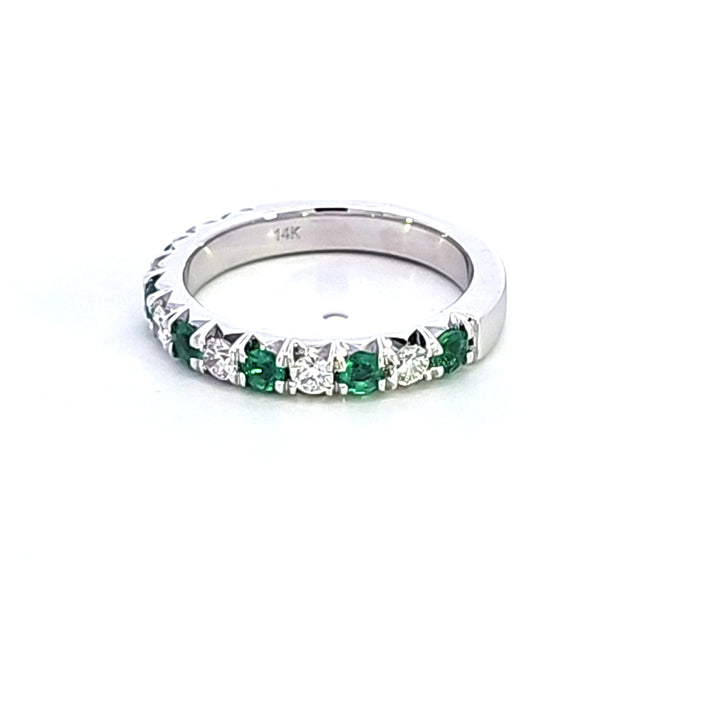 14KW Emerald and Diamond Ring