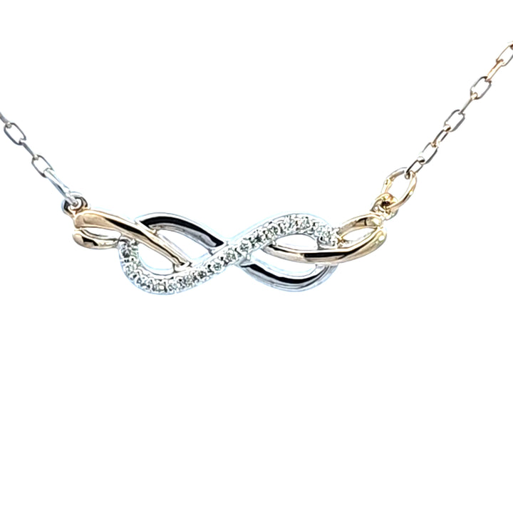 10KTT Diamond Infinity Necklace