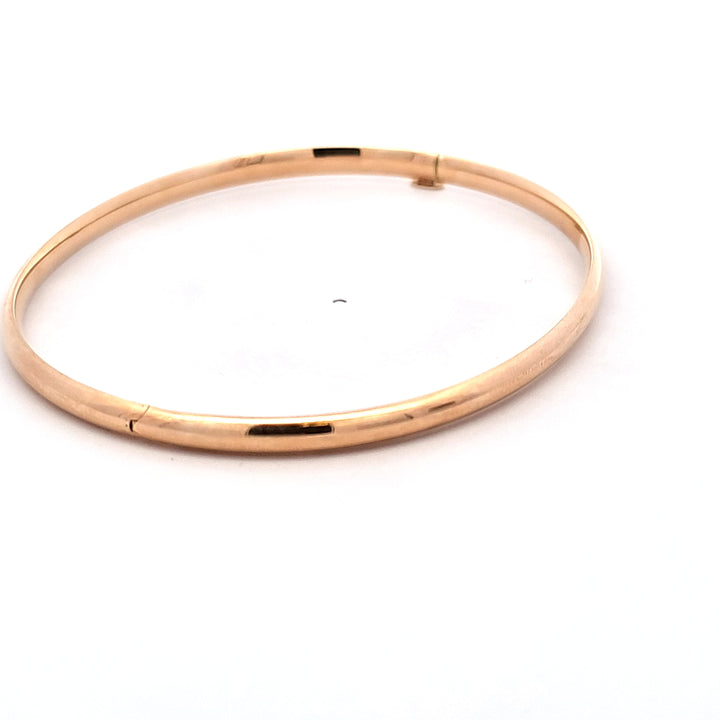 14KY Hinged Polished Estate Bangle Bracelet