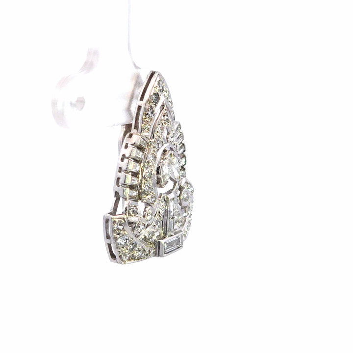 Platinum Diamond Estate Dress Clip