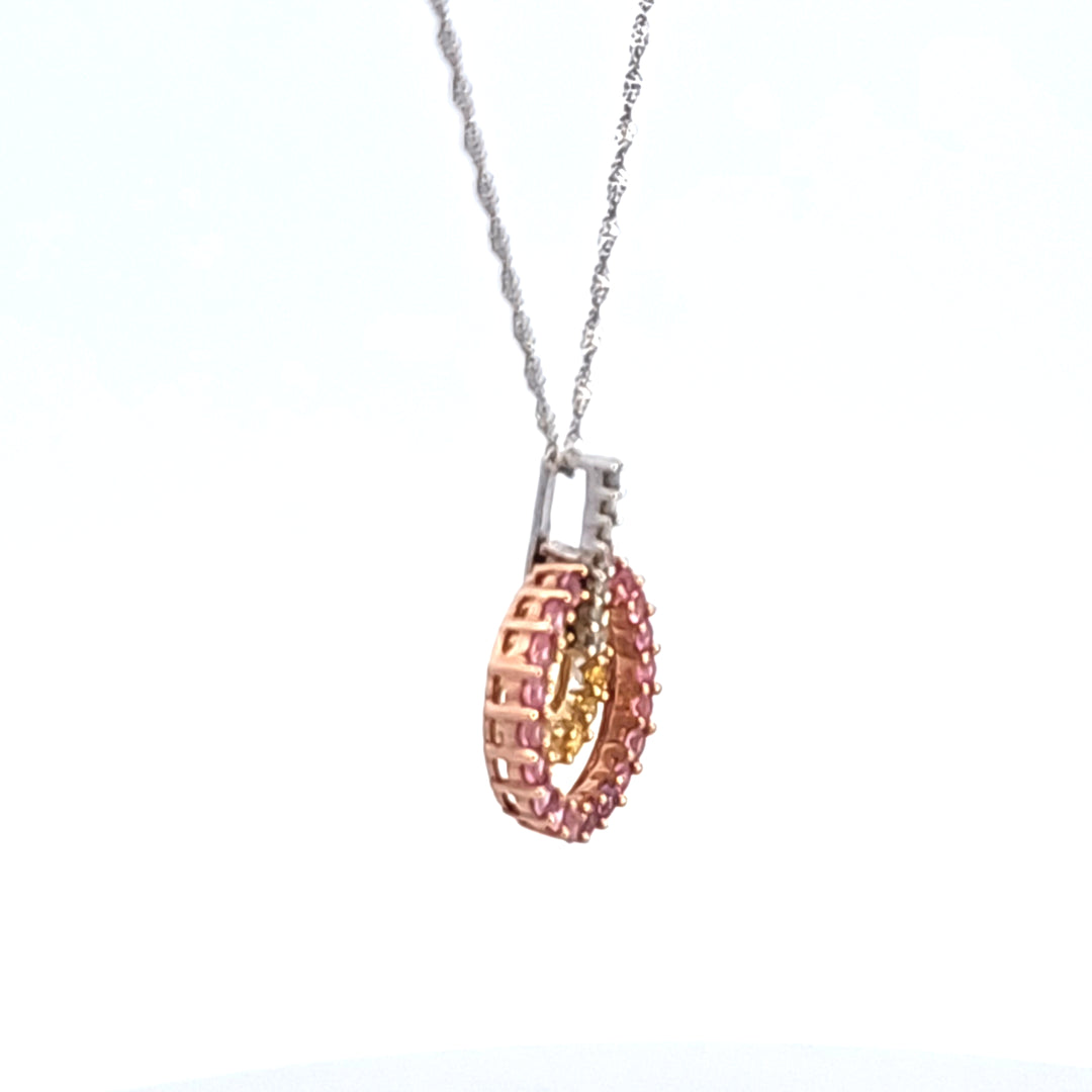 14KTT Sapphire and Diamond Estate Pendant