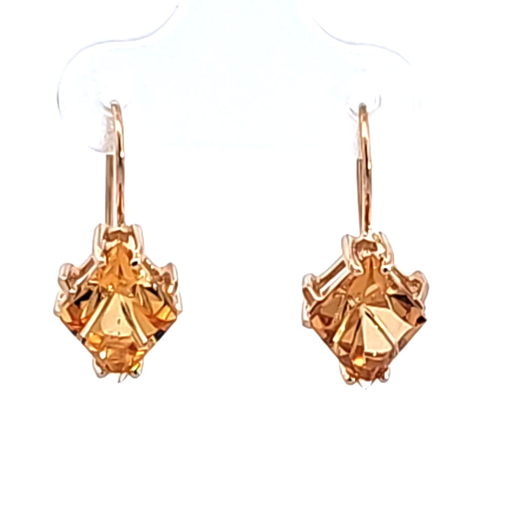 14KY Citrine Drop Earrings