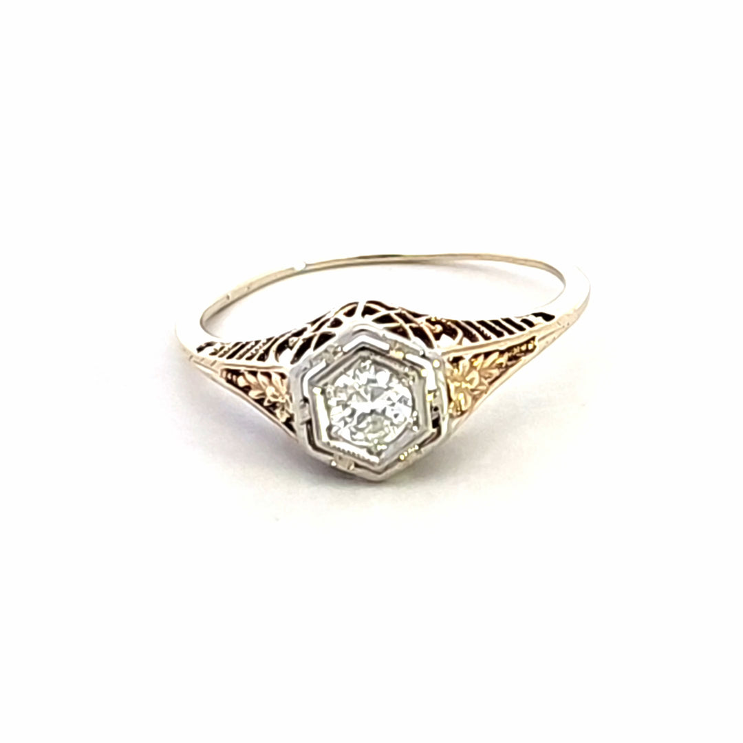 14KY Diamond Vintage Estate Ring