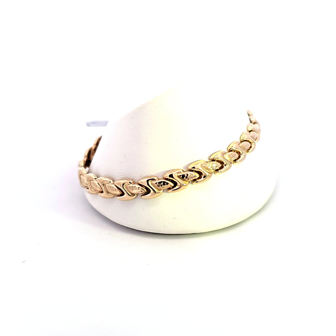 10KY 7" Fancy Link Estate Bracelet