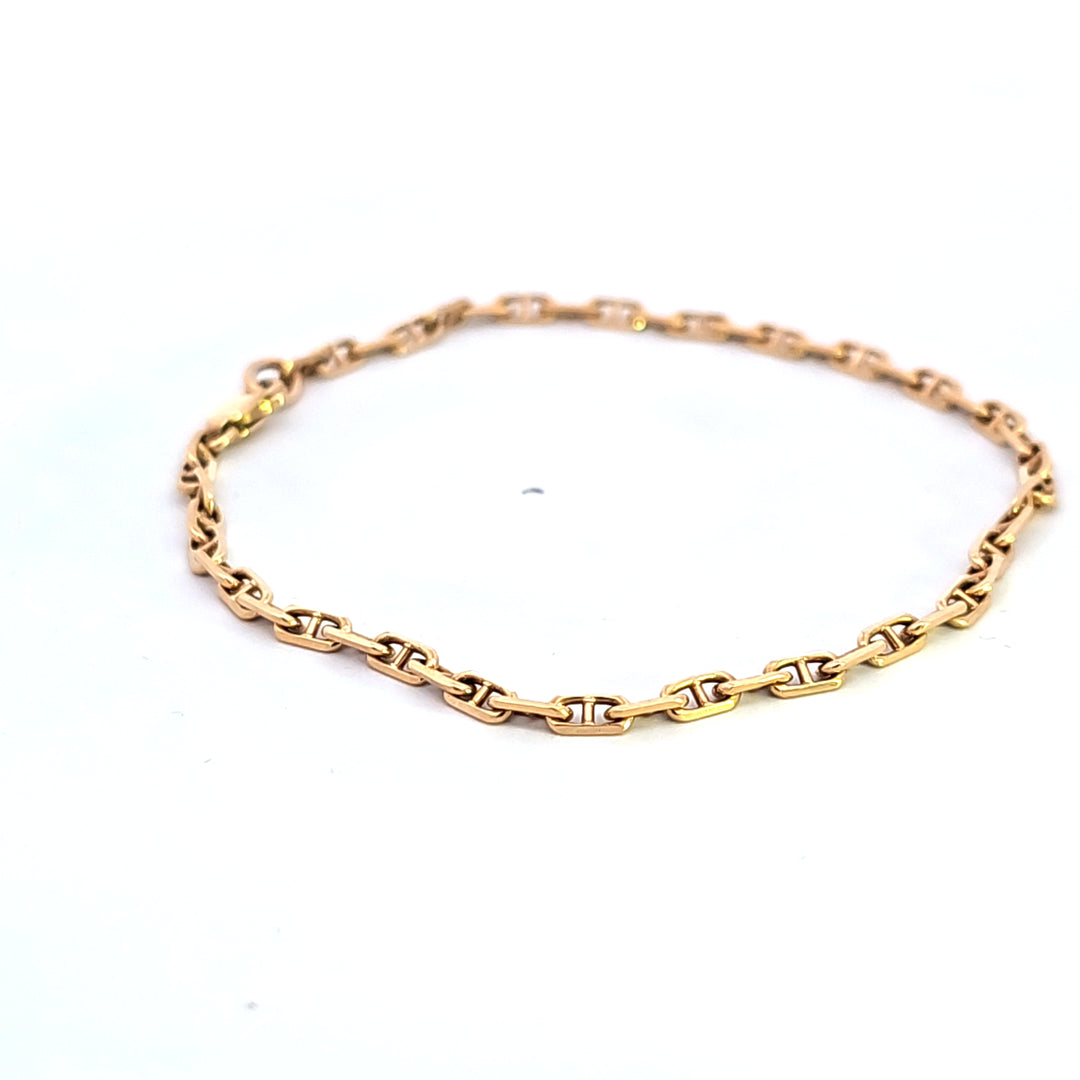 18KY Anchor Link Estate Bracelet
