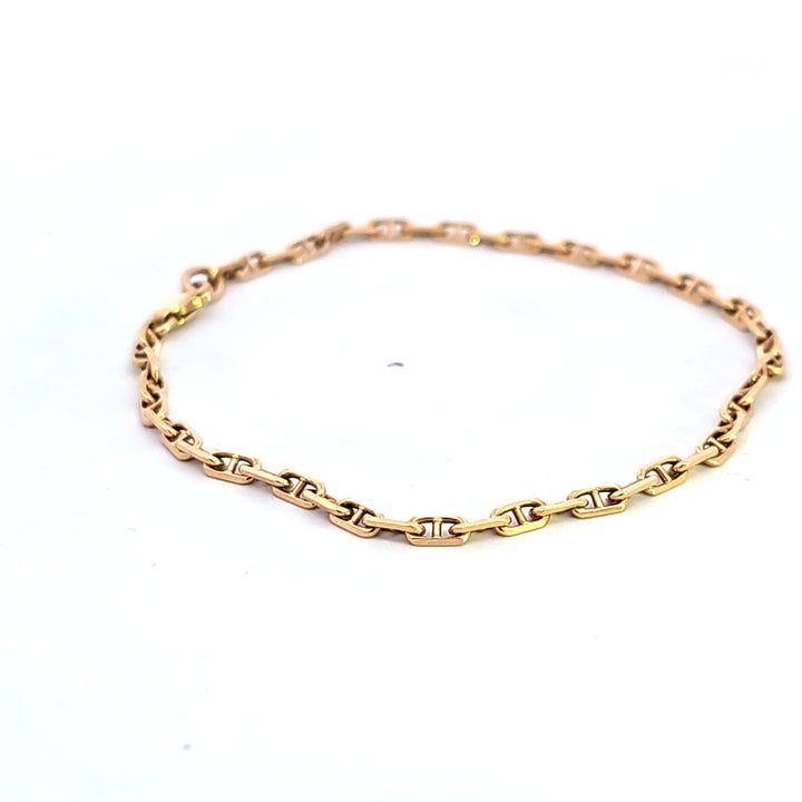 18KY Anchor Link Estate Bracelet