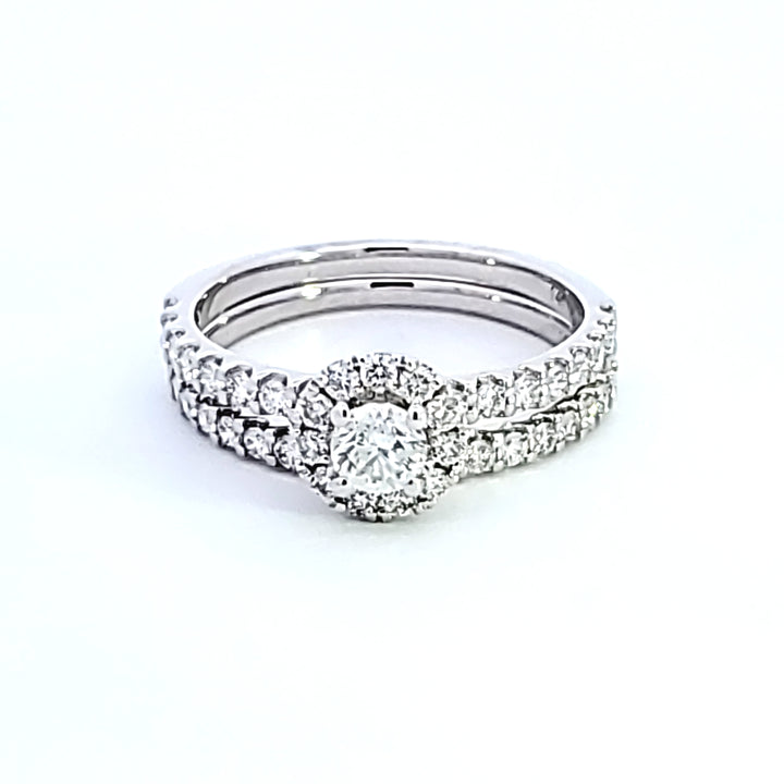 14KW Round Diamond Wedding Set