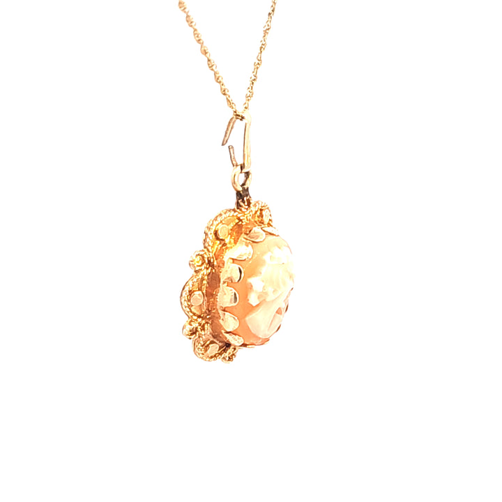 14KY Cameo Estate Pendant