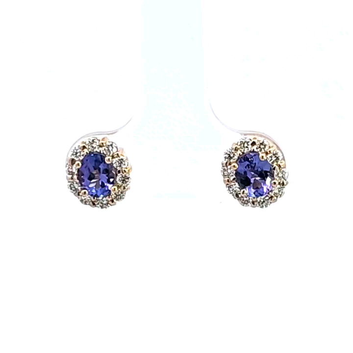 14KY Tanzanite and Diamond Earrings