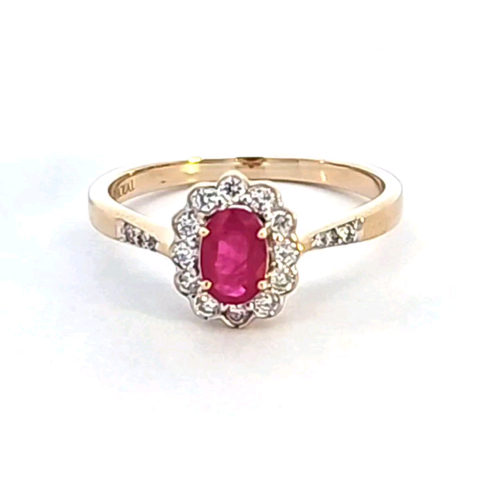 14KY Ruby and Diamond Ring