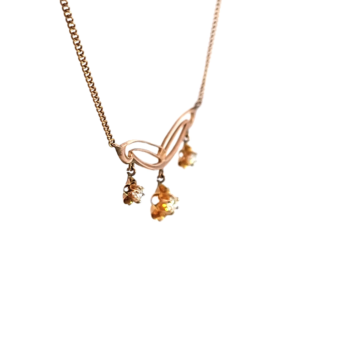 14KY Diamond Estate Necklace