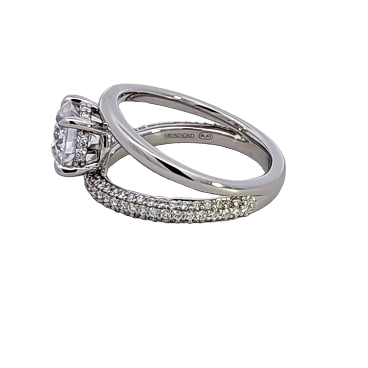 Platinum Diamond Semi Mount Engagement Ring