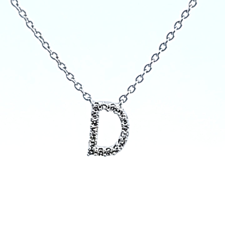10KW Diamond Initial D Necklace