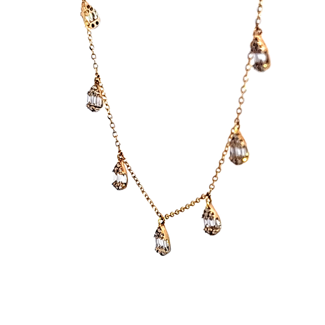 14KY Diamond Fusion Dangle Necklace