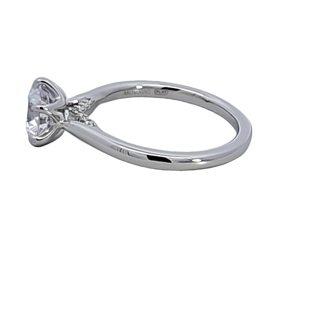 Platinum Diamond Semi Mount Engagement Ring