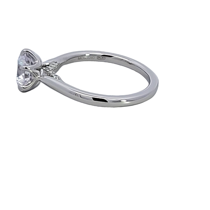 Platinum Diamond Semi Mount Engagement Ring