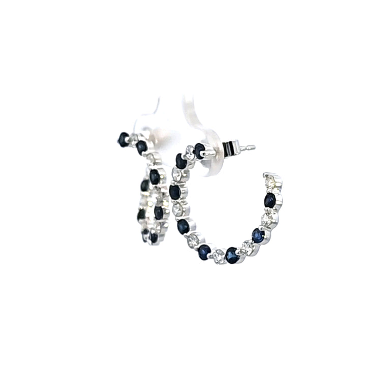 14KW Sapphire and Diamond Earrings