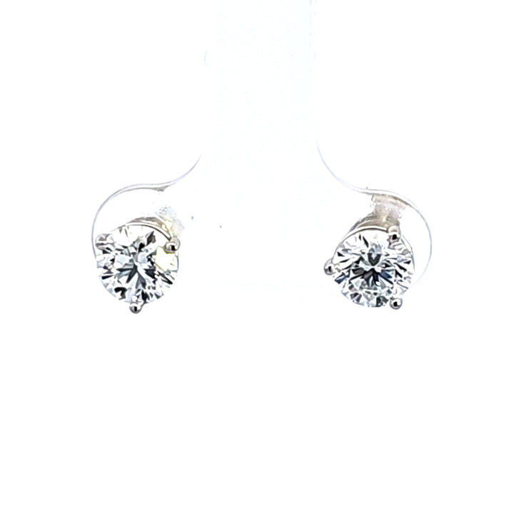 14KW 1.44 ctw Lab Created Diamond Stud Earrings