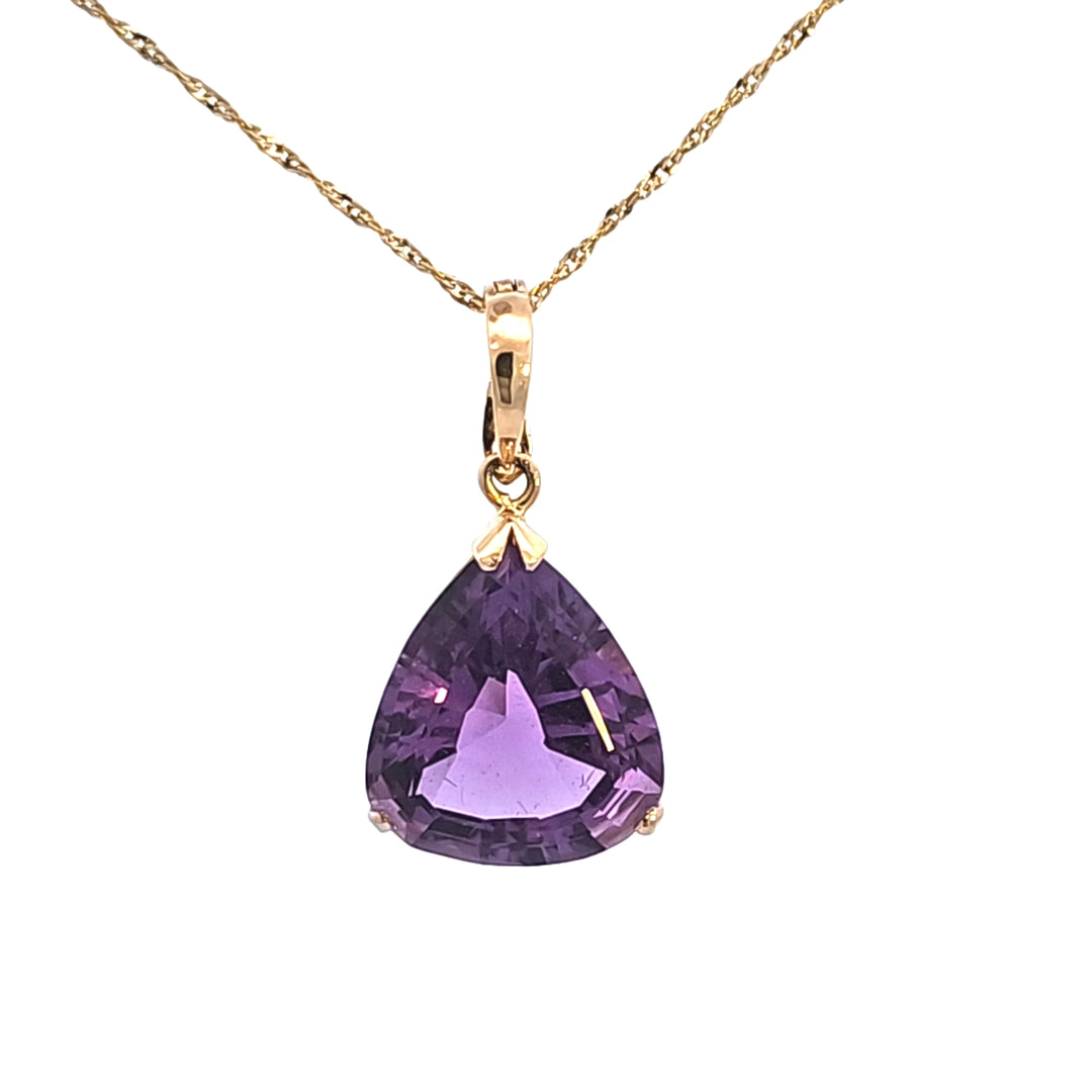 14KY Trillian Amethyst Estate Pendant