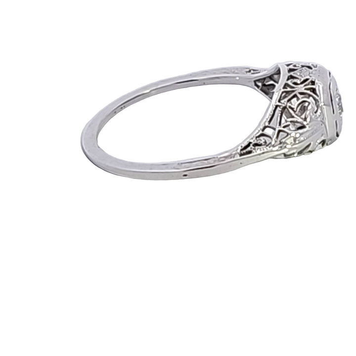 18KW Diamond Engagement Estate Ring