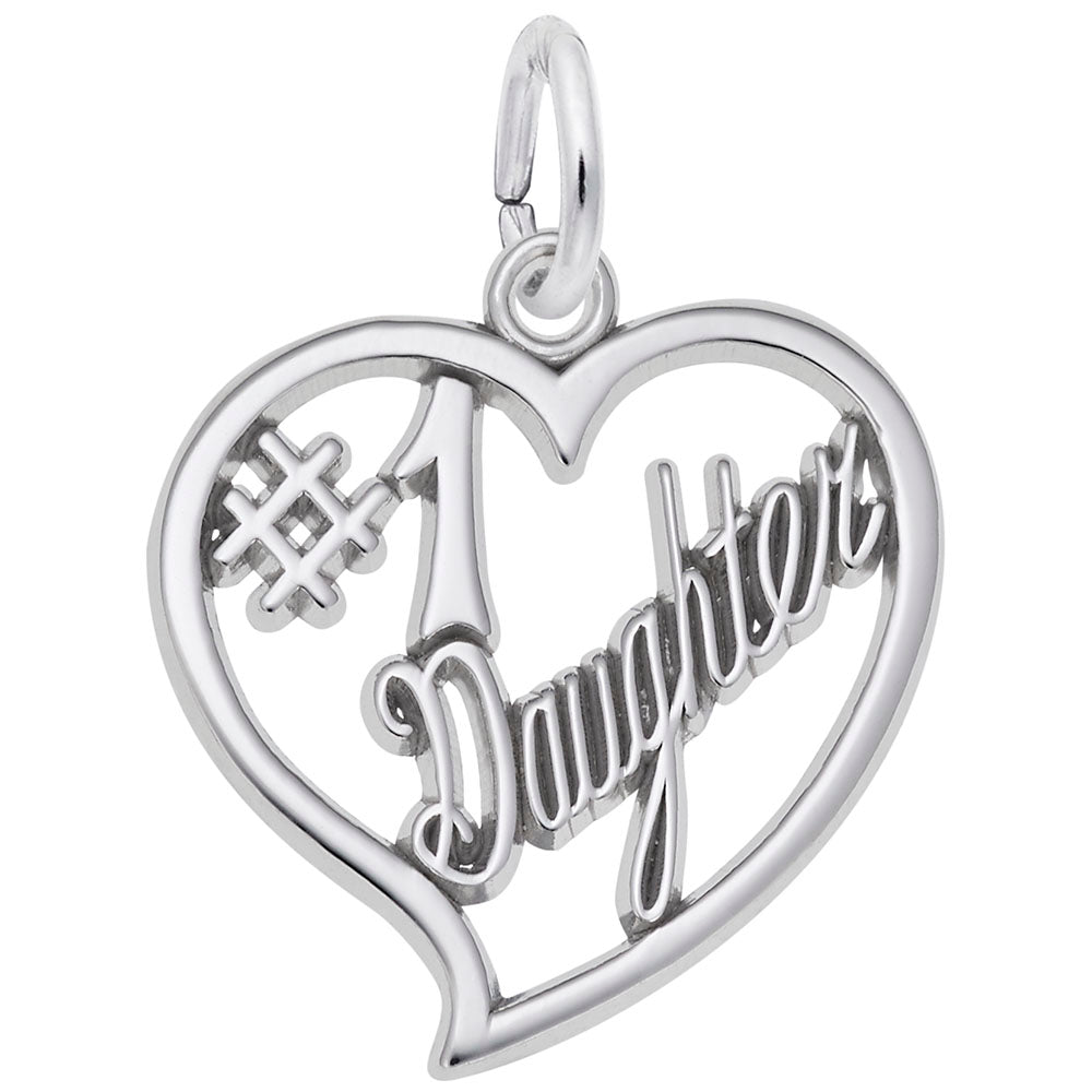 Sterling Silver #1 Daughter Charm